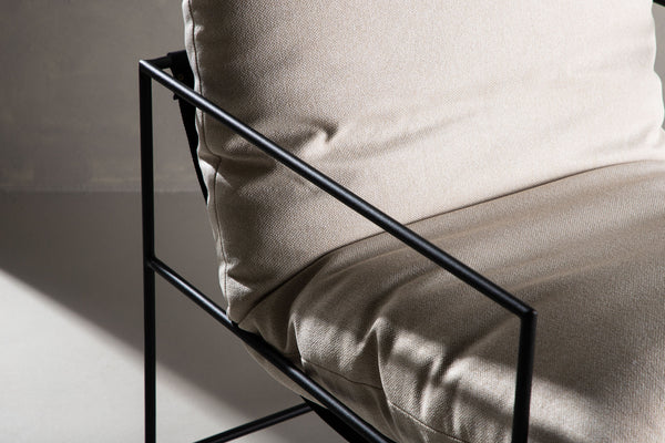 Fåtölj SEDALIA Linen 90x97,5x68,5cm-Vit
