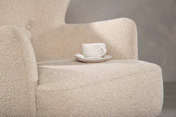 Lounge Fåtölj LINCOLN Boucle Beige