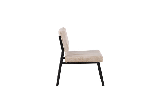 Lounge fåtölj MONETT Sammet 64x74x66cm-Beige