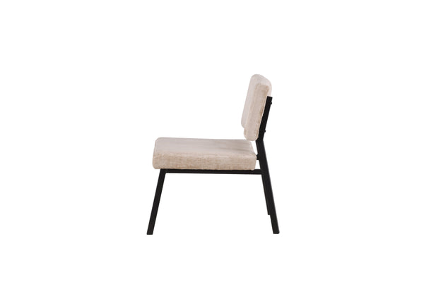 Lounge fåtölj MONETT Sammet 64x74x66cm-Beige