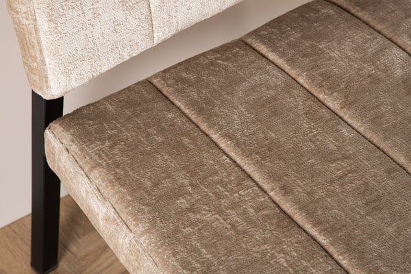 Lounge fåtölj MONETT Sammet 64x74x66cm-Beige