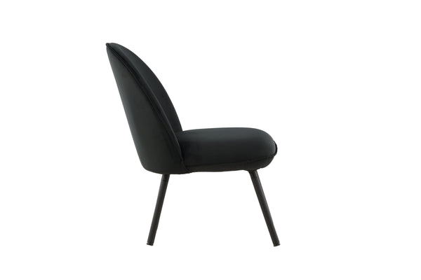 Lounge fåtölj POLAR Sammet 72x81x55,5cm-Svart