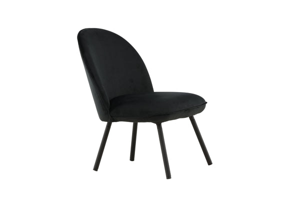 Lounge fåtölj POLAR Sammet 72x81x55,5cm-Svart