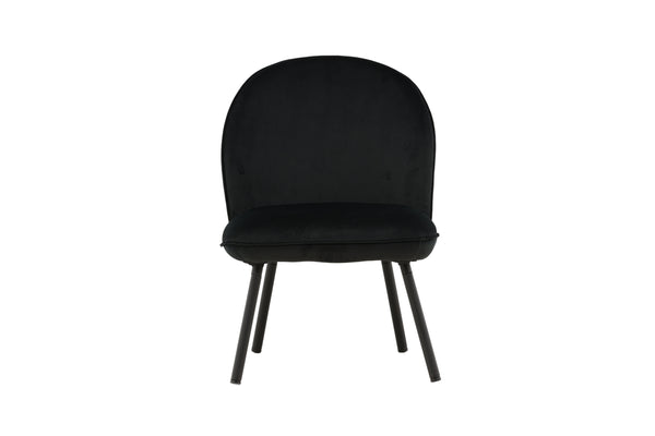 Lounge fåtölj POLAR Sammet 72x81x55,5cm-Svart