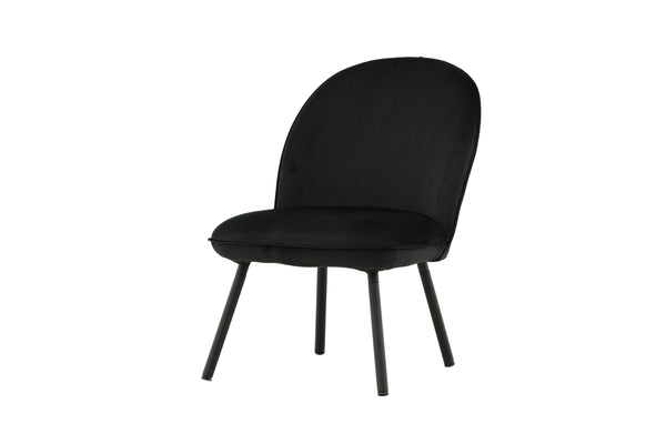 Lounge fåtölj POLAR Sammet 72x81x55,5cm-Svart