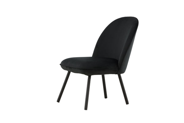 Lounge fåtölj POLAR Sammet 72x81x55,5cm-Svart