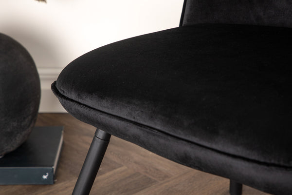 Lounge fåtölj POLAR Sammet 72x81x55,5cm-Svart