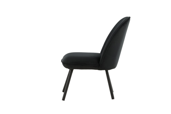 Lounge fåtölj POLAR Sammet 72x81x55,5cm-Svart
