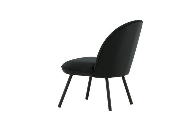Lounge fåtölj POLAR Sammet 72x81x55,5cm-Svart