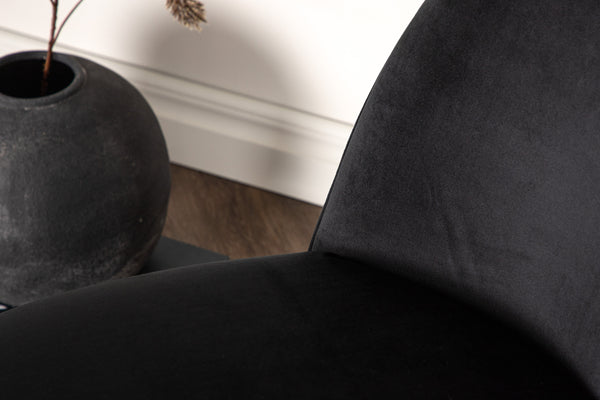 Lounge fåtölj POLAR Sammet 72x81x55,5cm-Svart