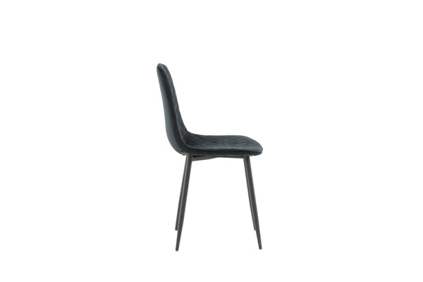 Matstolar POLAR Sammet 86x44x52cm Svart-2st