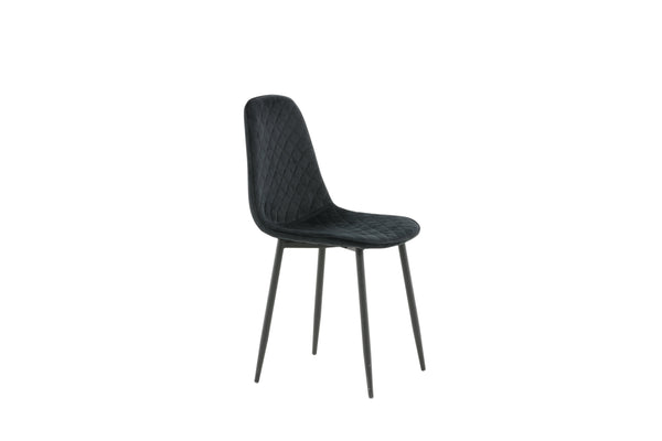 Matstolar POLAR Sammet 86x44x52cm Svart-2st