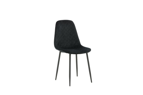 Matstolar POLAR Sammet 86x44x52cm Svart-2st