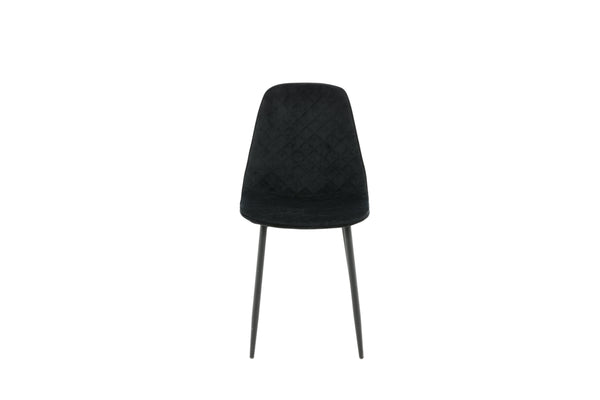 Matstolar POLAR Sammet 86x44x52cm Svart-2st