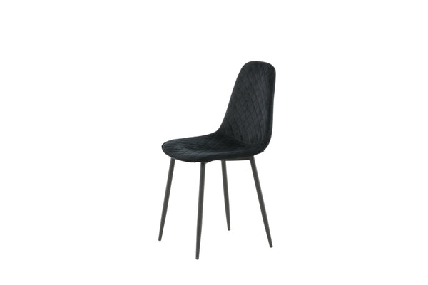 Matstolar POLAR Sammet 86x44x52cm Svart-2st