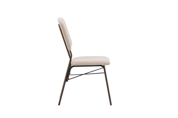 Matstolar SEDA Sammet 94x48.5x56cm Beige-2st