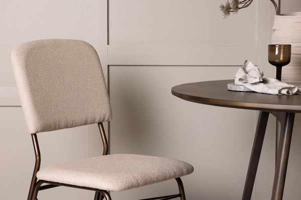 Matstolar SEDA Sammet 94x48.5x56cm Beige-2st