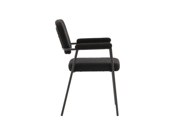 Matstolar YESTERDAY Sammet 90x58x61cm Svart-2st