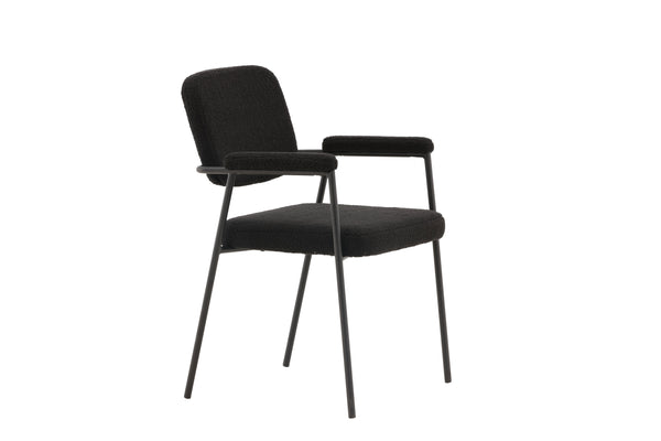Matstolar YESTERDAY Sammet 90x58x61cm Svart-2st