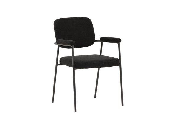 Matstolar YESTERDAY Sammet 90x58x61cm Svart-2st
