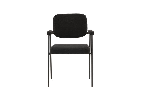 Matstolar YESTERDAY Sammet 90x58x61cm Svart-2st