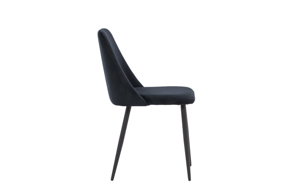 Matstolar NIGHT Sammet 87x49x56cm Svart-2st