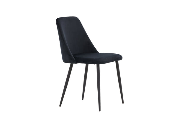 Matstolar NIGHT Sammet 87x49x56cm Svart-2st