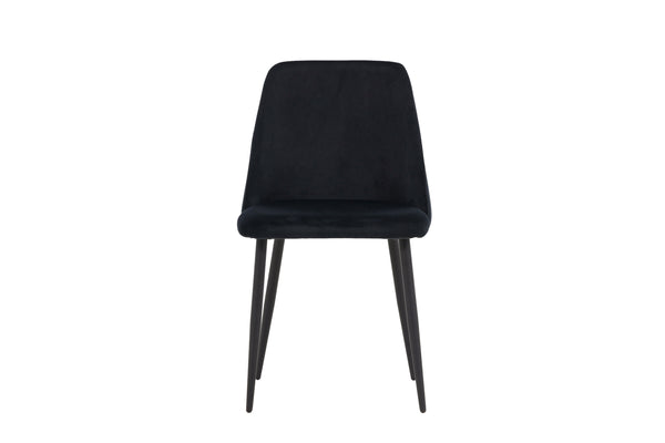 Matstolar NIGHT Sammet 87x49x56cm Svart-2st