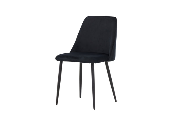 Matstolar NIGHT Sammet 87x49x56cm Svart-2st