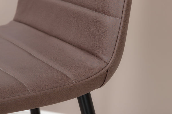 Matstolar WINDU Mikrofiber 94x43x49cm Brun-2st