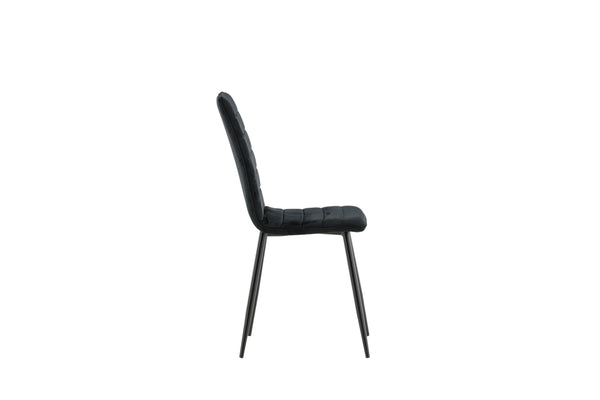 Matstolar WINDU Sammet 94x43x49cm Svart-2st