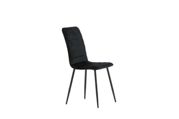 Matstolar WINDU Sammet 94x43x49cm Svart-2st