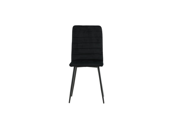 Matstolar WINDU Sammet 94x43x49cm Svart-2st