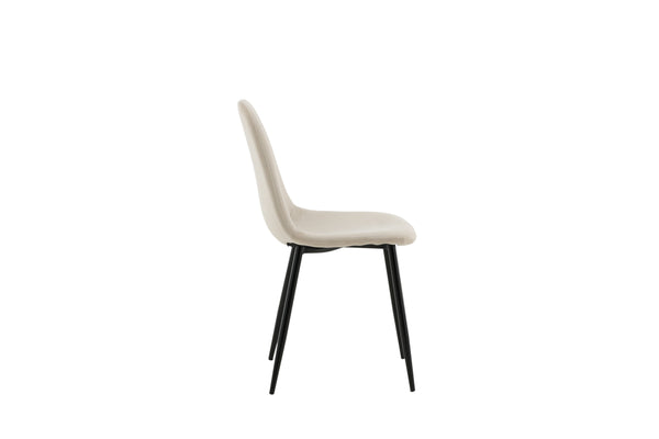 Matstolar POLAR Sammet 88x44x53cm Beige-2st