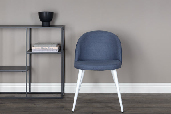 Matstolar VELVET Polyester 76.5x50x57cm Blå-2st