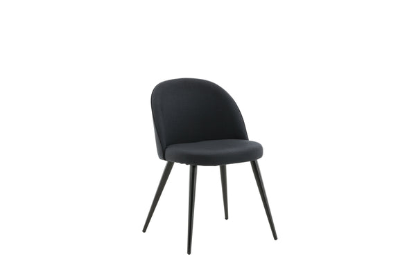 Matstolar VELVET Polyester 76.5x50x57cm Svart-2st