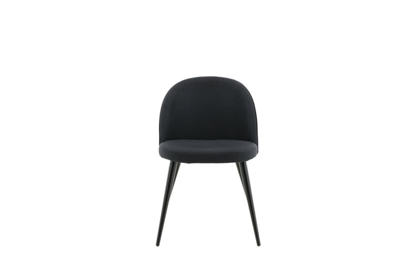 Matstolar VELVET Polyester 76.5x50x57cm Svart-2st