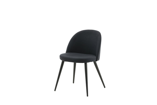 Matstolar VELVET Polyester 76.5x50x57cm Svart-2st