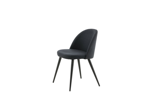 Matstolar VELVET Polyester 76.5x50x57cm Svart-2st