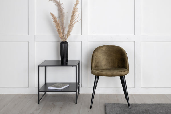 Matstolar VELVET Sammet 76.5x50x57cm Grön-2st