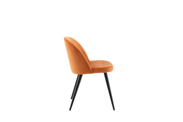 Matstolar VELVET Sammet 76.5x50x57cm Rostig orange-2st