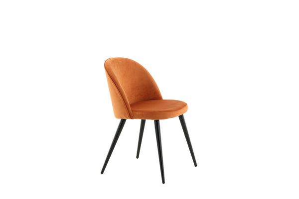 Matstolar VELVET Sammet 76.5x50x57cm Rostig orange-2st