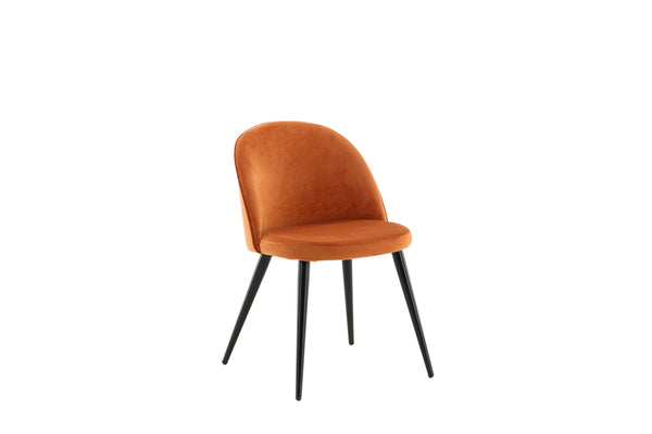Matstolar VELVET Sammet 76.5x50x57cm Rostig orange-2st