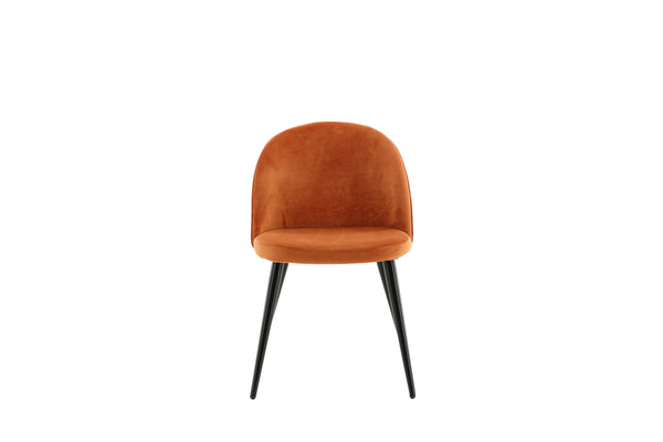 Matstolar VELVET Sammet 76.5x50x57cm Rostig orange-2st