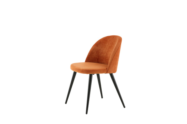Matstolar VELVET Sammet 76.5x50x57cm Rostig orange-2st