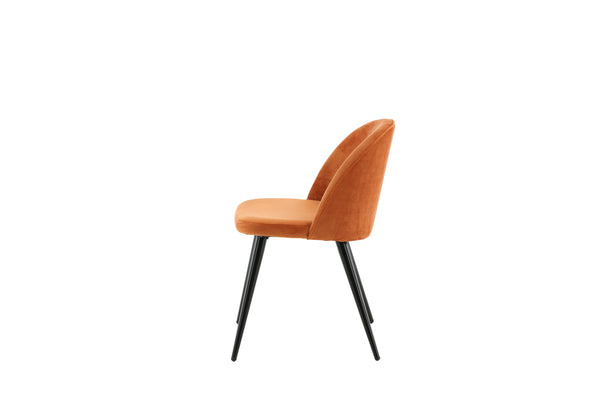 Matstolar VELVET Sammet 76.5x50x57cm Rostig orange-2st