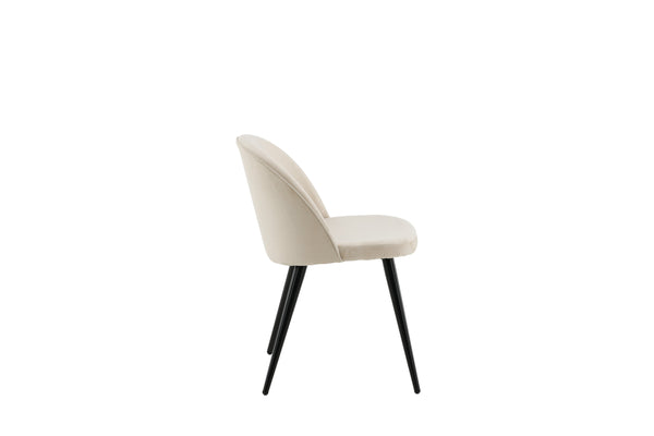 Matstolar VELVET Sammet 76.5x50x57cm Beige-2st