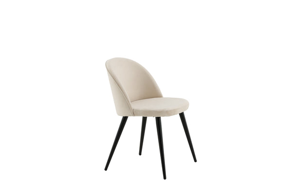 Matstolar VELVET Sammet 76.5x50x57cm Beige-2st
