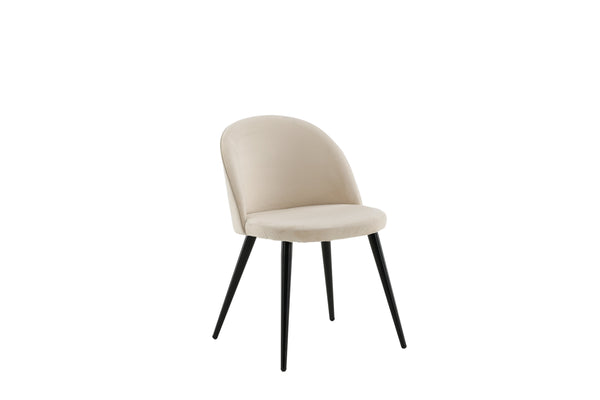 Matstolar VELVET Sammet 76.5x50x57cm Beige-2st