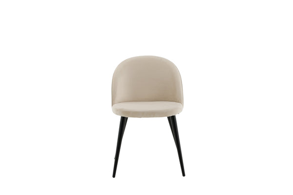 Matstolar VELVET Sammet 76.5x50x57cm Beige-2st